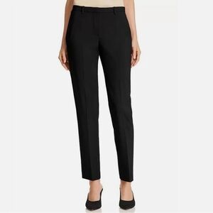 Theory Hartsdale Classic Suit Pants Black Straight Leg Trousers Size 12